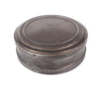 A French silver gilt circular lidded pot.