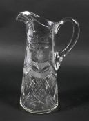 A good quality 20th century cut glass water jug.