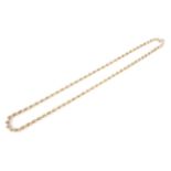 A vintage Italian 9ct gold rope-twist necklace.