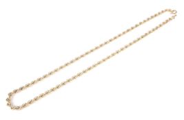 A vintage Italian 9ct gold rope-twist necklace.
