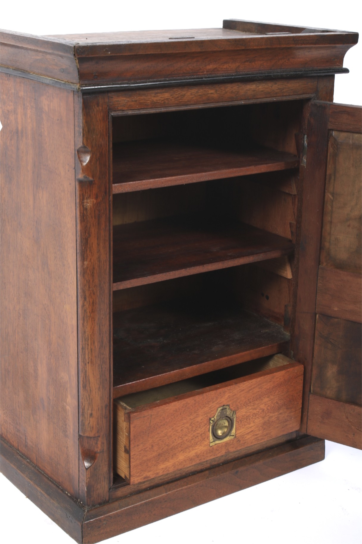 A 19th century mahogany table top cabinet in the form of a cupboard. - Image 2 of 2