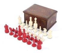 A boxed set of 'Chessmen'.