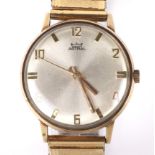 A gentleman's 9ct gold cased Astral wristwatch.