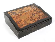 A Japanese Meiji late 19th century lacquer writing slope.