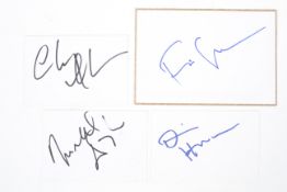 An assortment 4 autographs.
