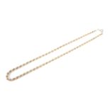 A vintage Italian 9ct gold rope-twist necklace.