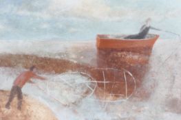 David Brayne RWS (1954), Casting from the Shore, mixed media.