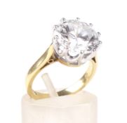 An 18ct gold and diamond solitaire ring.