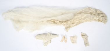 An early 20th century wedding veil.