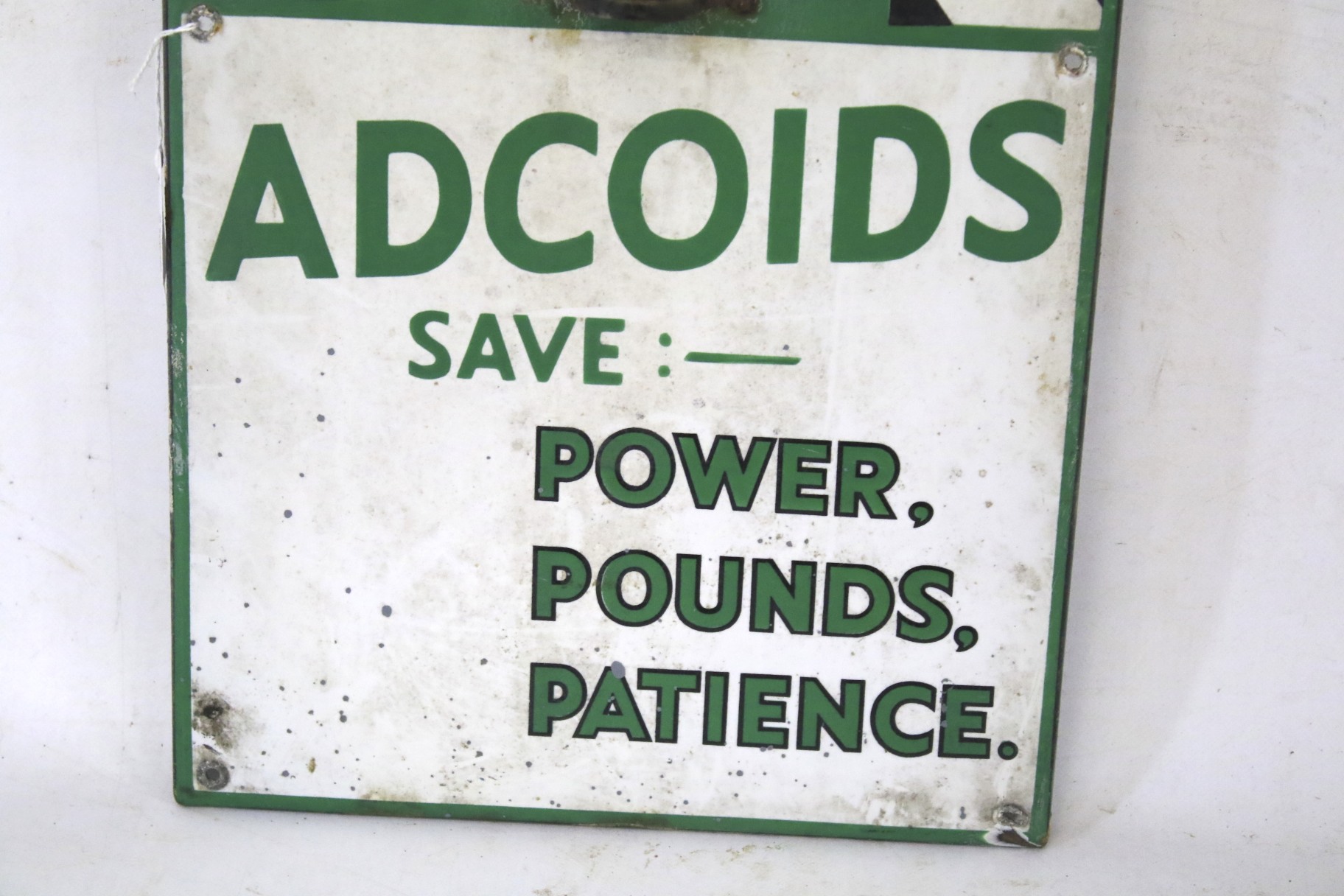 An original enamel Ducham's Adcoids engine oil and thermometer sign. - Image 2 of 3