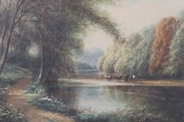 Milton Drinkwater (1862-1923), Lowlands River Ayr, watercolour.