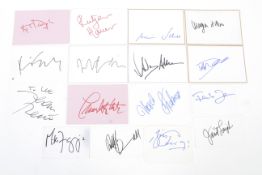 A collection of 6 autographs.