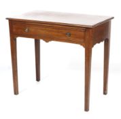 A Georgian mahogany single drawer side table.