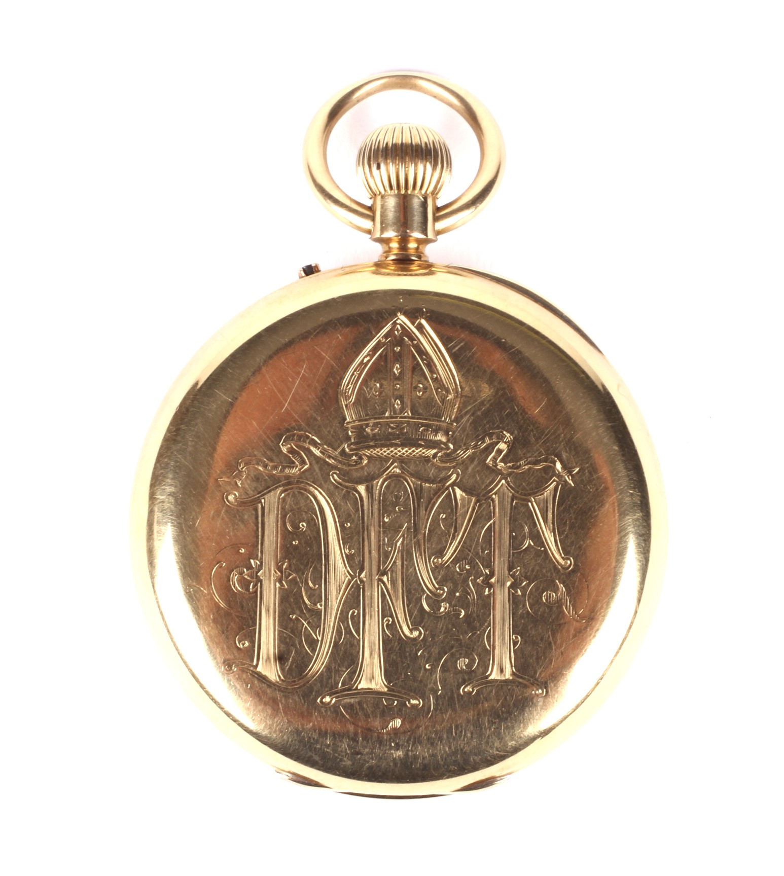 A late Victorian 18ct gold cased open face pocket watch. - Image 2 of 4