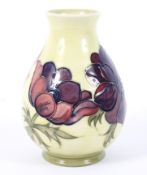 A Moorcroft Pottery Anemone pattern baluster vase.