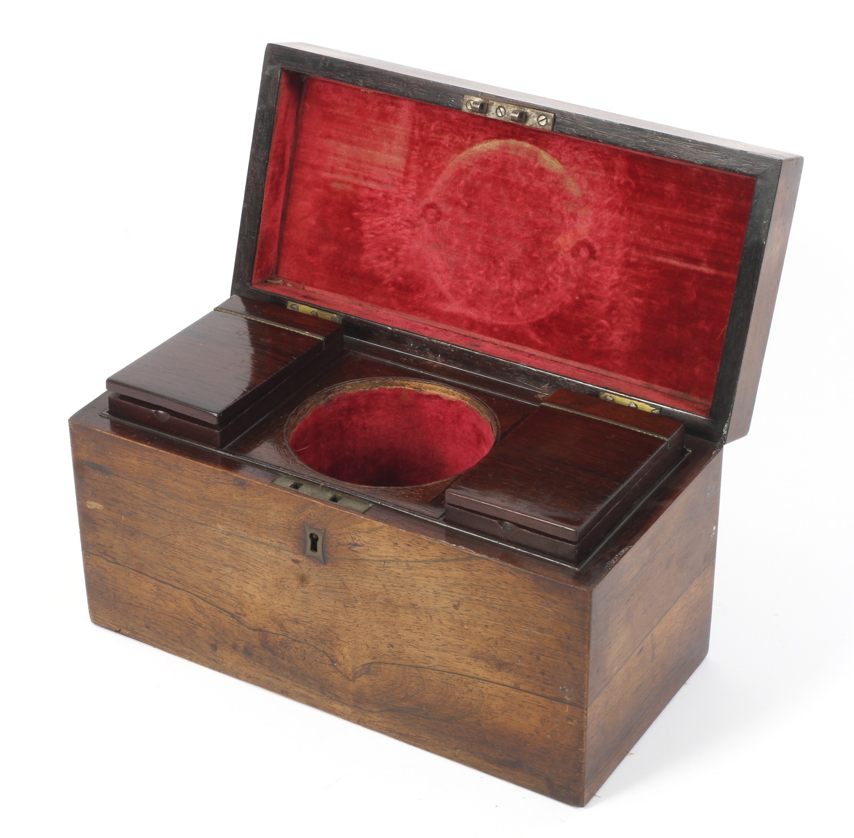 An early 19th century rosewood tea caddy. - Image 2 of 2