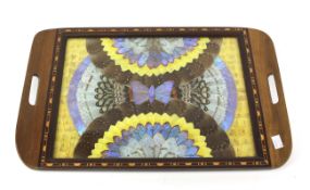 A mid century butterfly wing serving tray.