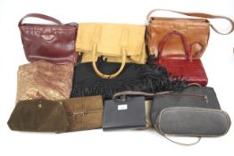 A collection of vintage ladies handbags.