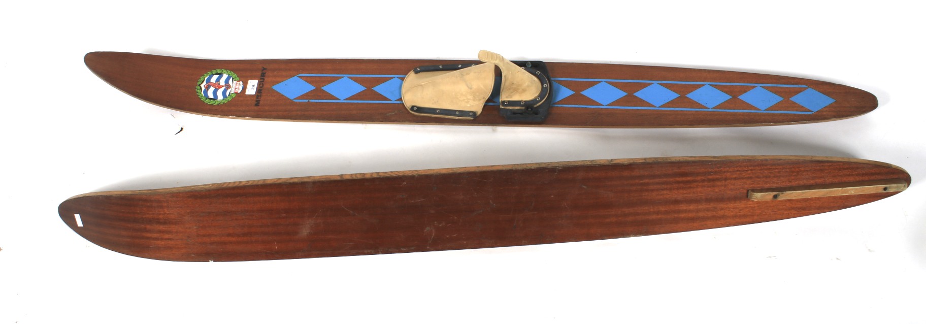 A pair of wooden Mercury skis. - Image 2 of 2