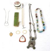 An assortment of costume jewellery.