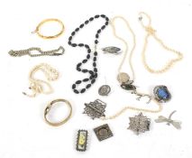 An assortment of costume jewellery.