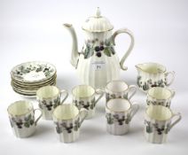 A Royal Worcester Lavinia pattern part coffee service.