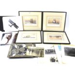 An assortment of military pictures and prints.