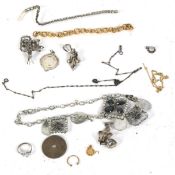 An assortment of costume jewellery.