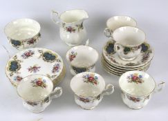 A Royal Albert Berkeley pattern part six setting tea service.
