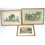Four prints depicting traditional landscapes, marked Sturgeon.