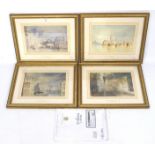 A set of four limited edition J M W Turner prints.
