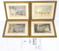 A set of four limited edition J M W Turner prints.