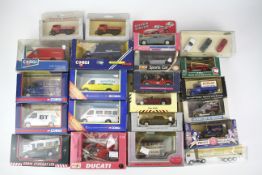 An assortment of die cast model vehicles.