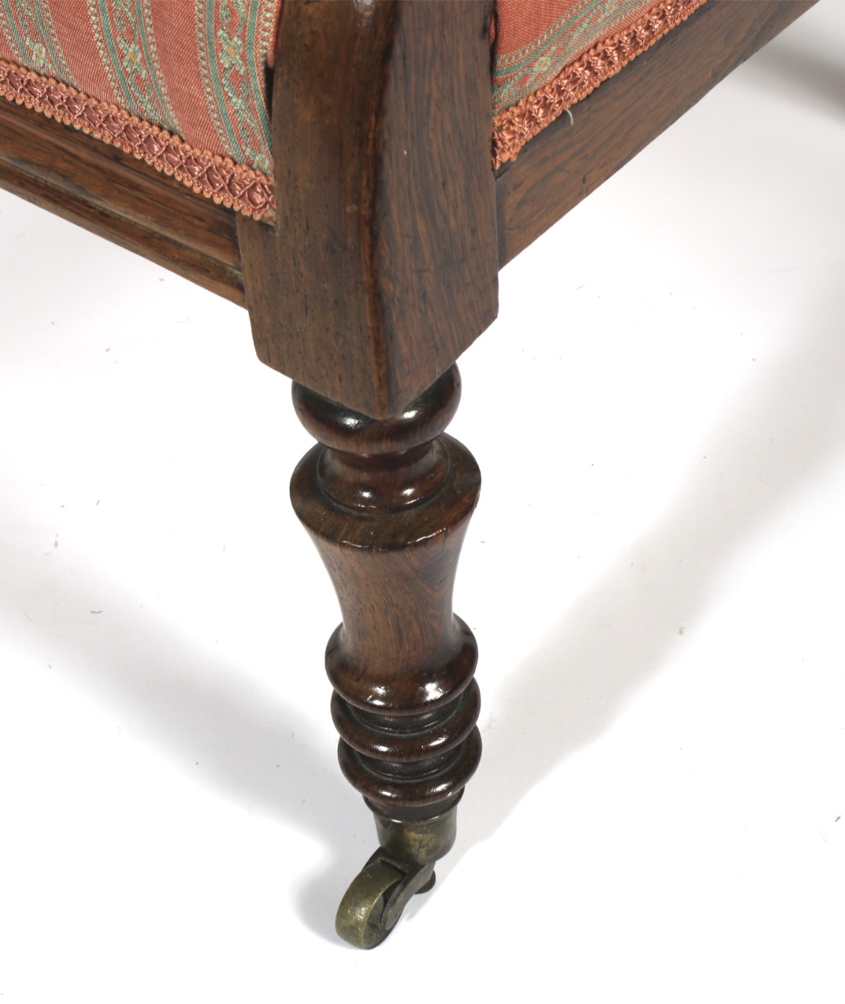 A 19th century rosewood elbow chair. - Image 2 of 3