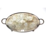 A 20th century silver plated twin handled tray by Viners.