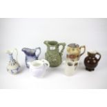 An assortment of ceramic jugs.