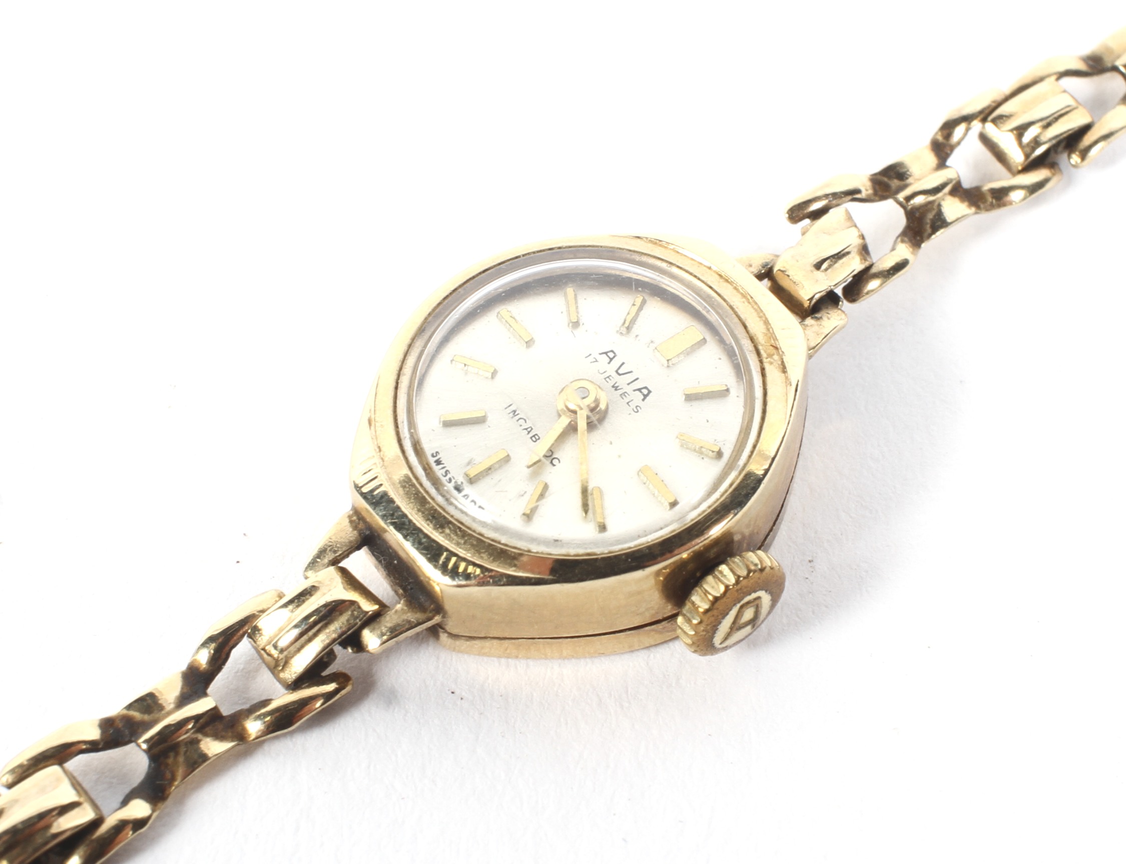 A 9ct gold ladies Aviva wristwatch. - Image 2 of 2