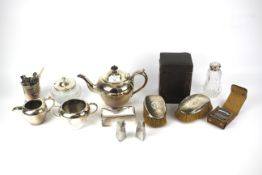 An assortment of silver and plated wares.