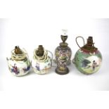 Four 20th century oriental ceramic table lamps.