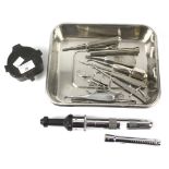 An assortment of dentistry tools.