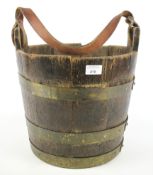 An early coopered oak well bucket.