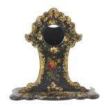 A Victorian papier mache pocket watch stand.