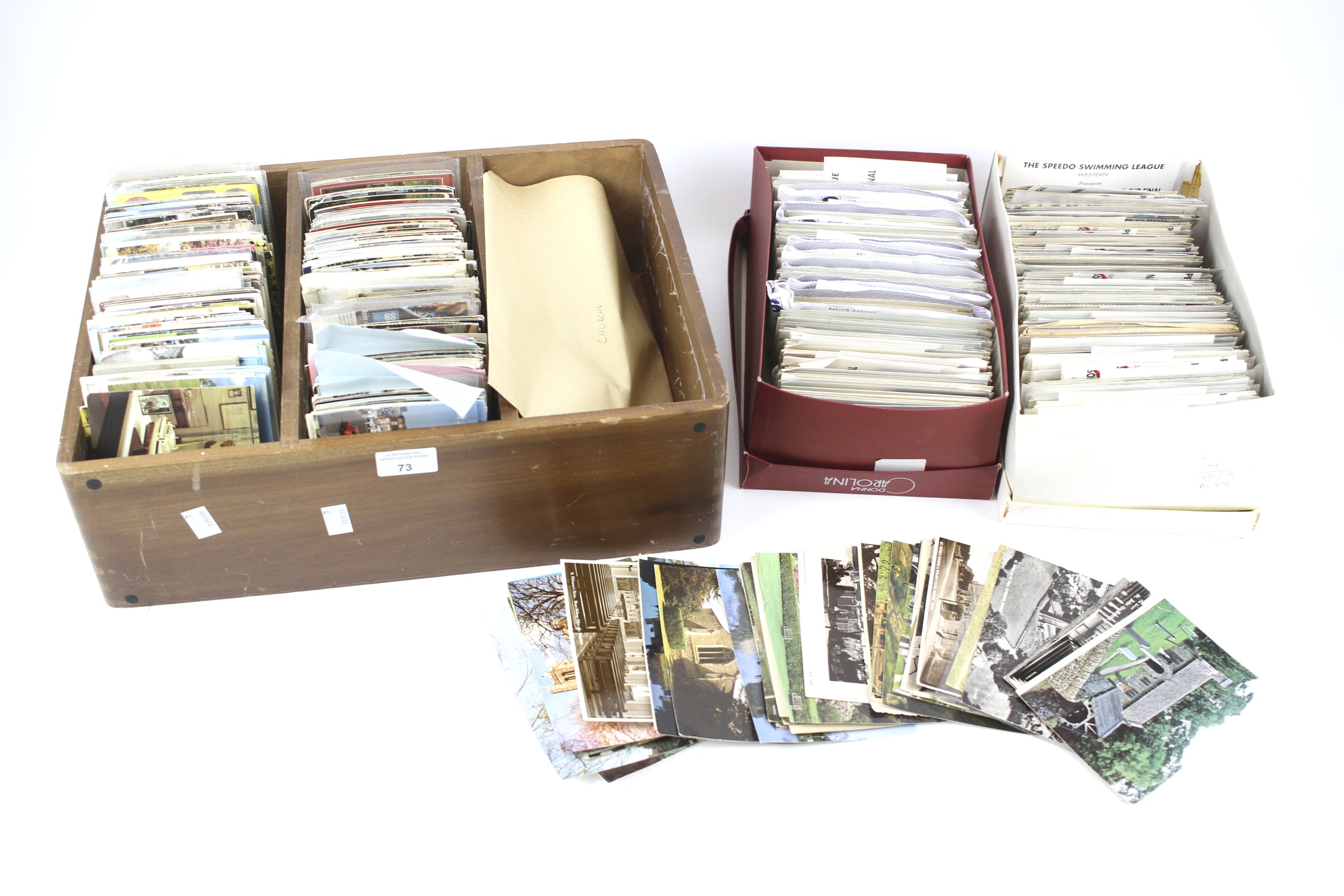 A large collection of assorted postcards.