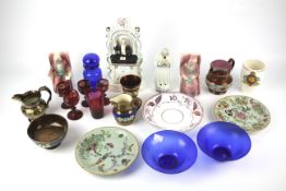 A group of Staffordshire pottery and more.