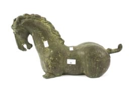 A large contemporary resin figure of a stylised horse.