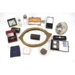 An assortment of collectables. Including costume jewellery, mirror, watches, etc.