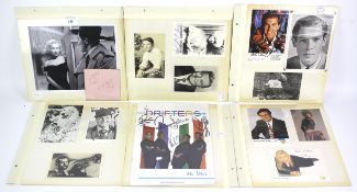 A collection of vintage autographs and signed photographs.