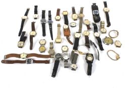 A collection of gentlemans' wristwatches.