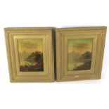 A pair of 19th century oil on canvas landscapes.
