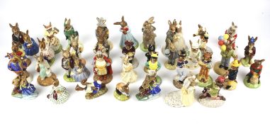 A collection of Royal Doulton Bunnykins figures.